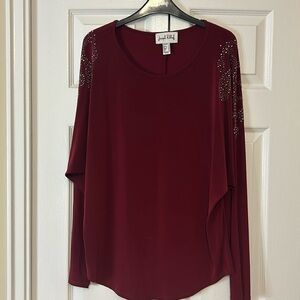 Joseph Ribkoff Dolman sleeved embellished top